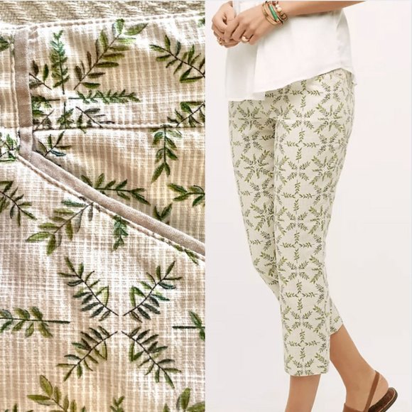 Cartonnier Cropped Medallion Charlie Trouser leaf